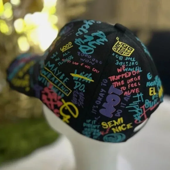 Graffiti Hiphop Hipster Baseball Cap, Cool Baseball Cap - Picture 4 of 6